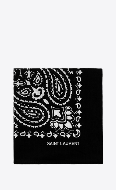 bandana square scarf in paisley printed cotton